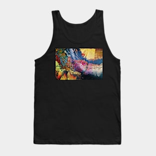 Purple gold yellow abstract Tank Top